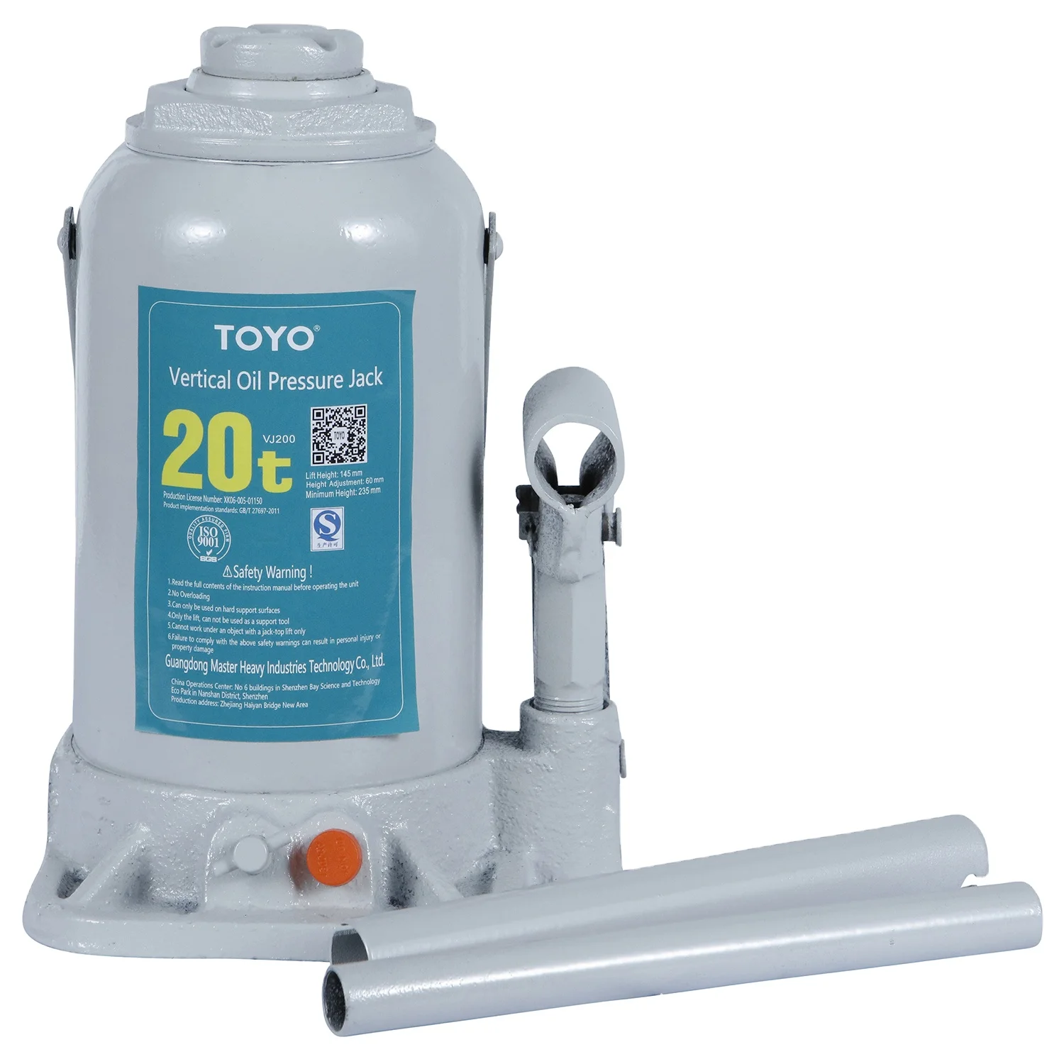 Chinese Factory Bottle Jack Flat Hydraulic Mechanical Long 12 Ton Welded Bottle Jack