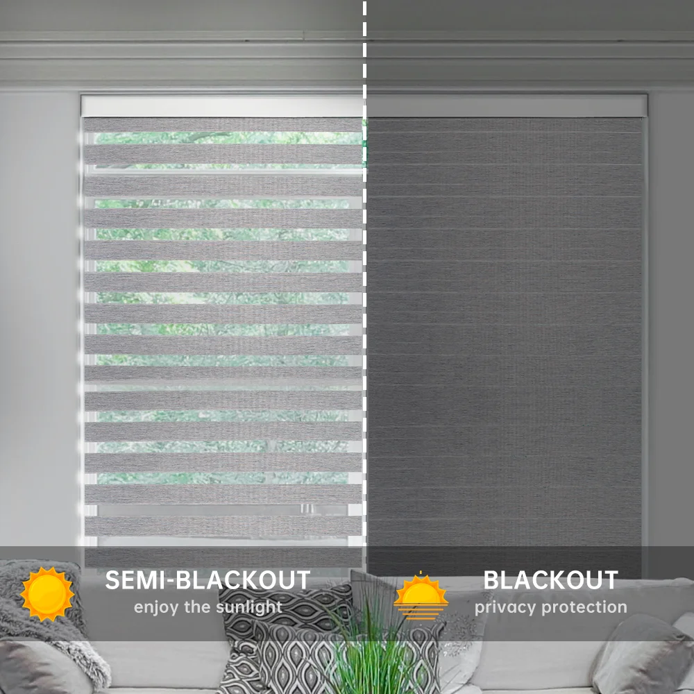 Home Decor Zebra Shades Blinds With Remote Wifi Electric Horizontal Stores Motorises Zebra Blinds Shades & Shutters
