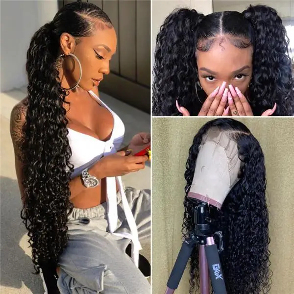 180%density 13*4lace front human hair wigs curly wave premier HD lace wigs brazilian hair wholesale wigs 100% human hair vendors