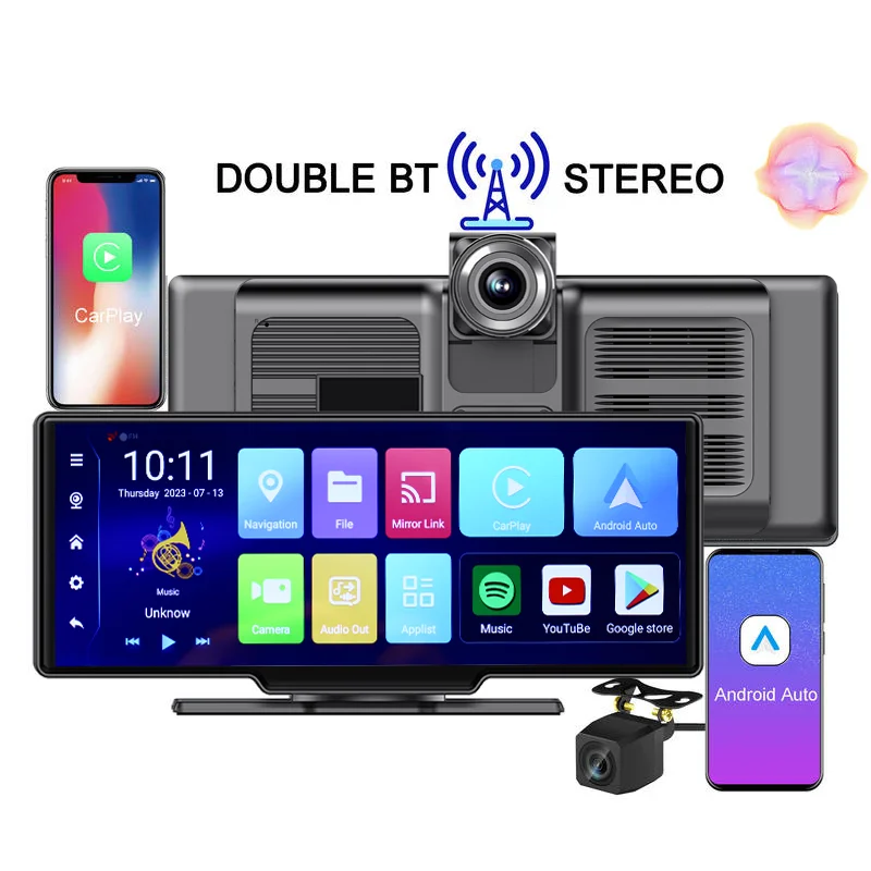 2023 New 10.26 inch Android 10 4+64G Carplay Car Dashcam  Dual Lens radio audio system  player car touch screen carplay