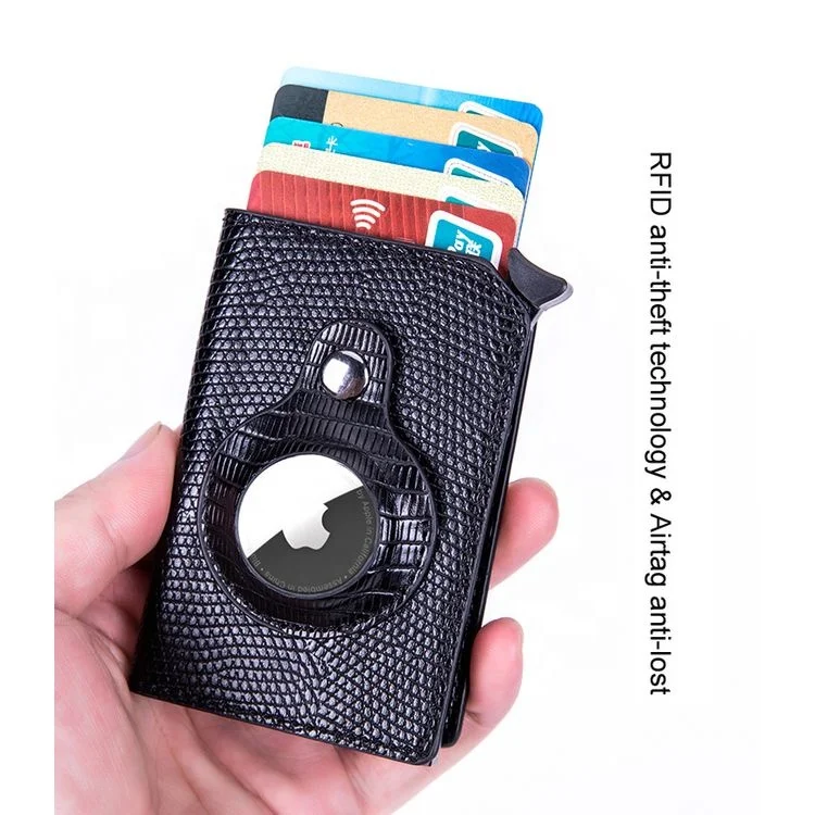 Мужской автоматический выдвижной держатель для кредитных карт с логотипом на заказ, держатель для кредитных карт с RFID, Алюминиевый бумажник для удостоверения личности и наличных