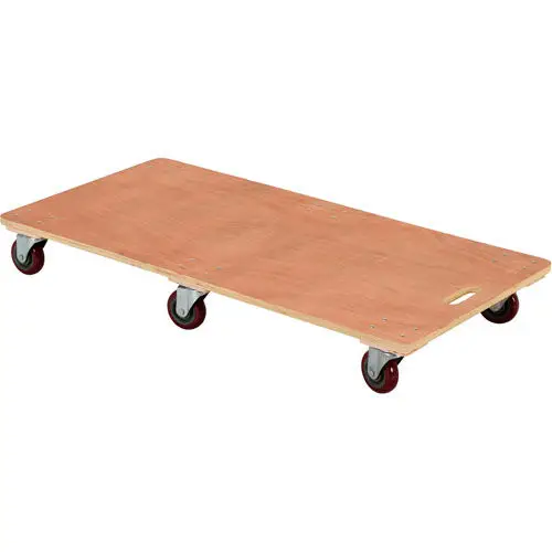Six-wheeled wooden deck carrying furniture and electrical platform moving Dolly