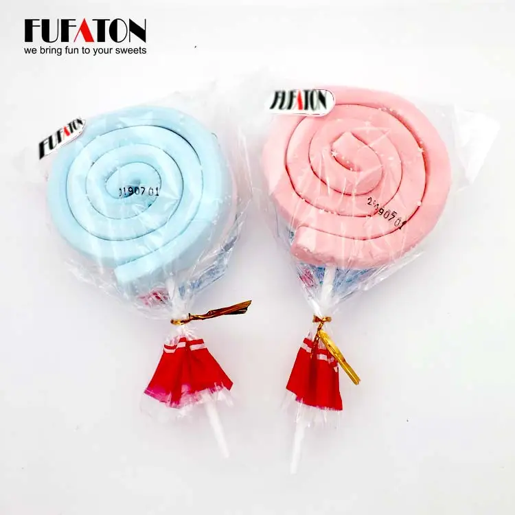 Halal good taste fruit marshmallow lollipops Candy supplier FOB Shenzhen FOB Shantou