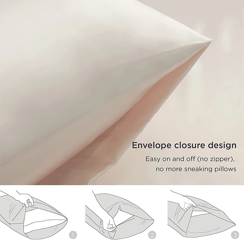 wholesale Super Soft Luxury satin Pillowcase Envelope Closure silky Pillow cover for hair and skin