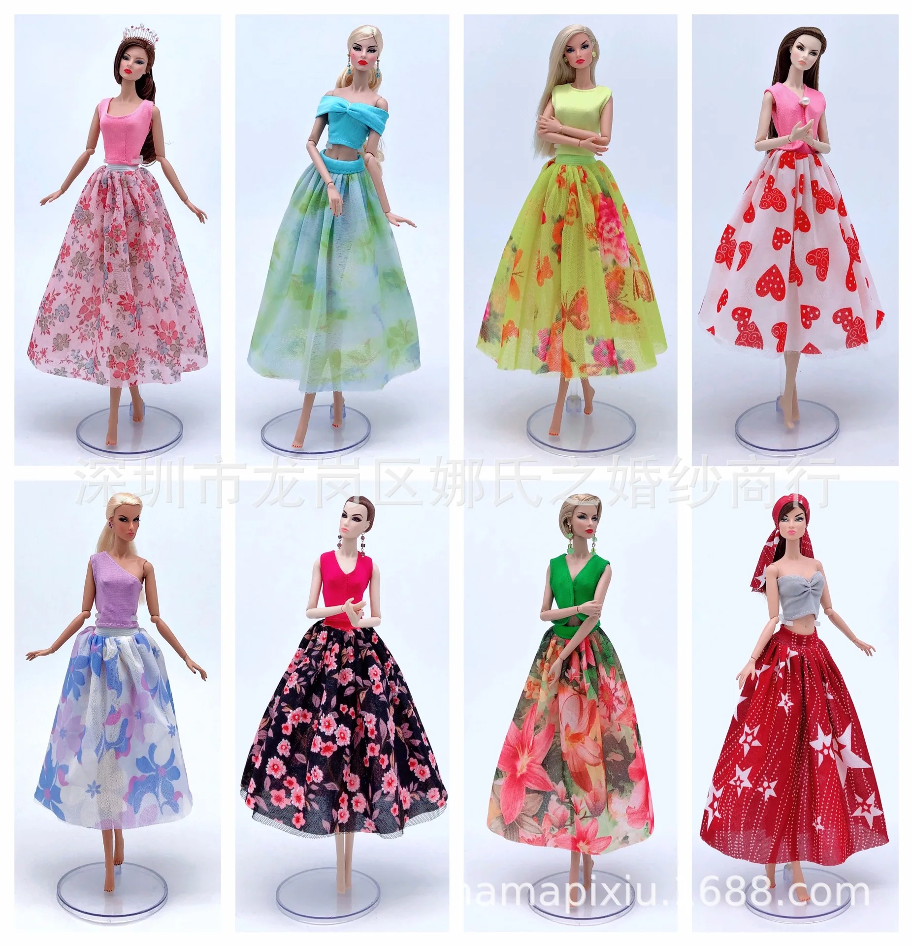 Two-piece European and American fashion dress-up toys can be Barbie doll set clothing fashion Amazon cross-border Hot sale