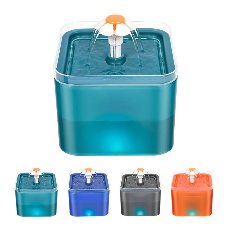 Automatic Pet Water Fountain for Cats and Small Dogs with LED Light 67oz/2.1L Ultra Quiet Cat Drinking Fountain with Filter