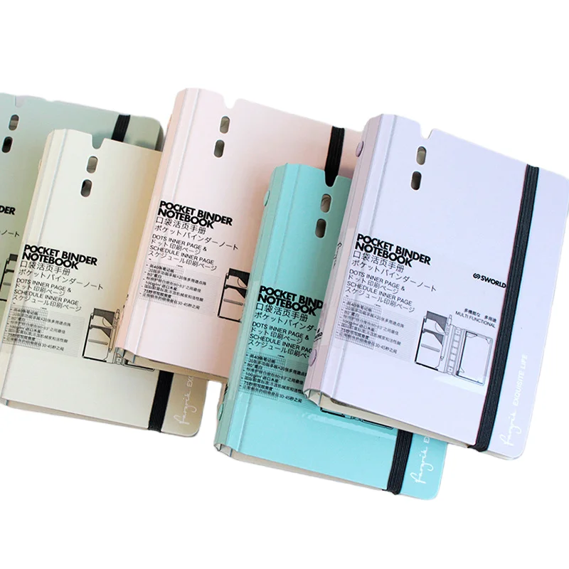 Mini A7 Pocket Binder Notebook for Students and Professionals - Portable, Refillable, and Multi-Colored for Organization