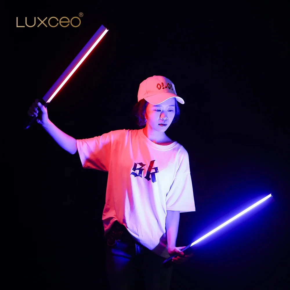 LUXCEO Q508A RGB Color Remote Control USB Rechargeable Photography Handheld Light Wand Portable LED Video Light