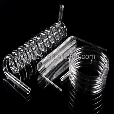 high-temperature spiral quartz glass tubing pyrex pipes for sale