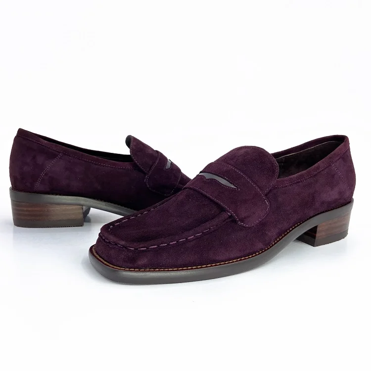 Hot selling female casual shoes ladies loafers flats wholesale leather flat shoes for women