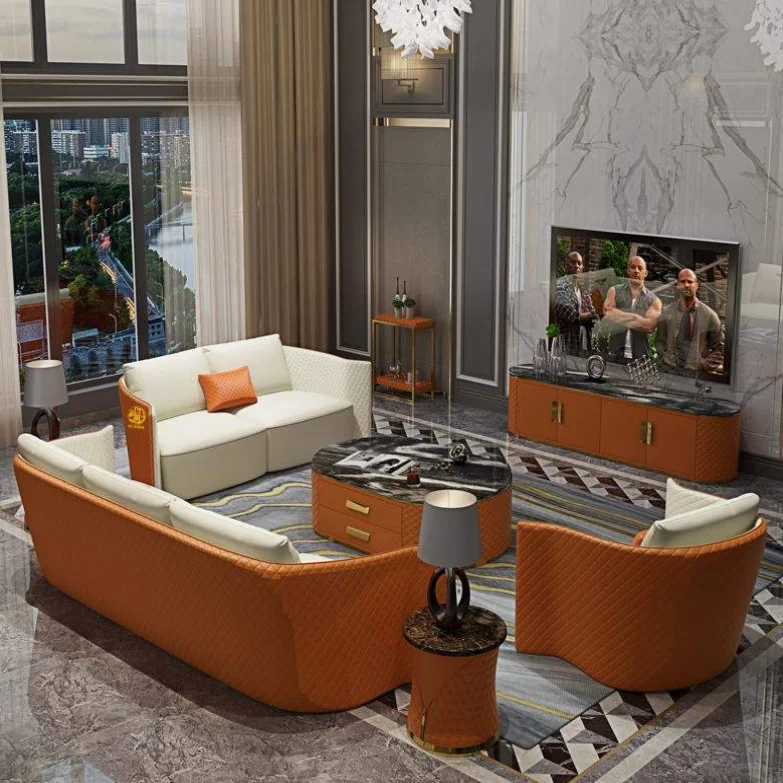 Italian original design villa Italian minimalist large apartment straight sofa custom luxury house