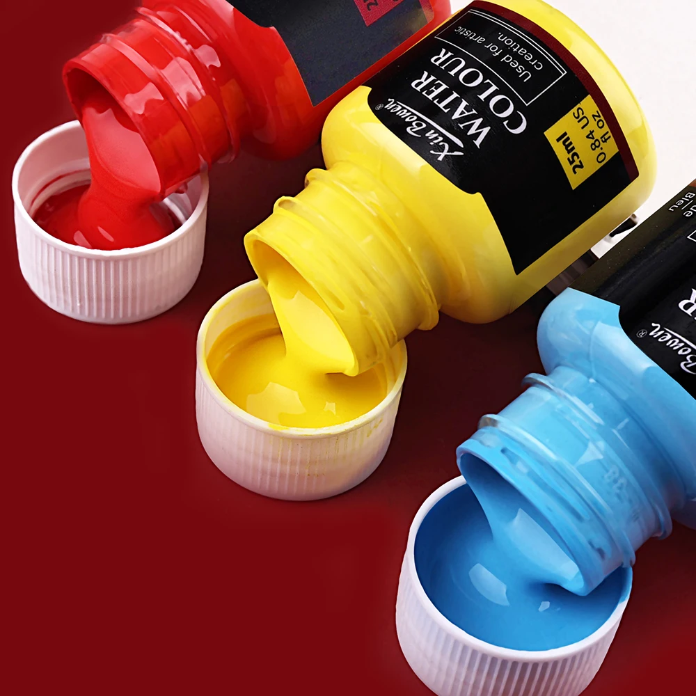 Xin Bowen Acrylic Paint Set 25ML 12 Colors Set Drawing Paint Magnetic Glass Paint for Art Craft Window Glass Painting