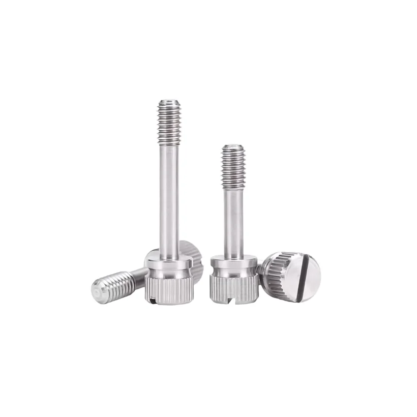 Custom Stainless steel hand thumb screw slotted flat knurled head m3 m4 m5 m6 machine thumb screw m8