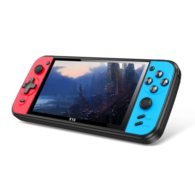 Wholesale Handheld HD 6.5inches 6000mAh Battery 64GB TF Card Expansion Game Machine X16 Game Console Retro With 10 Simulators