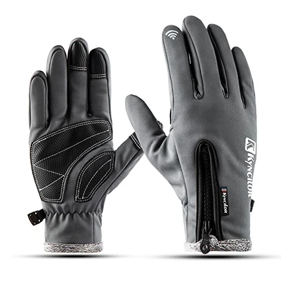 Cycling Gloves Winter Waterproof Anti-skid Velvet Riding Motorcycle Gloves Hiking Full Finger Warm Cycling Gloves