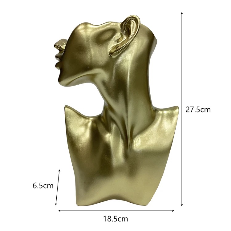 Wholesale Home Decor Earring Stand Display Resin Bust Body Mannequin Jewelry Display for Earrings Necklace Storage