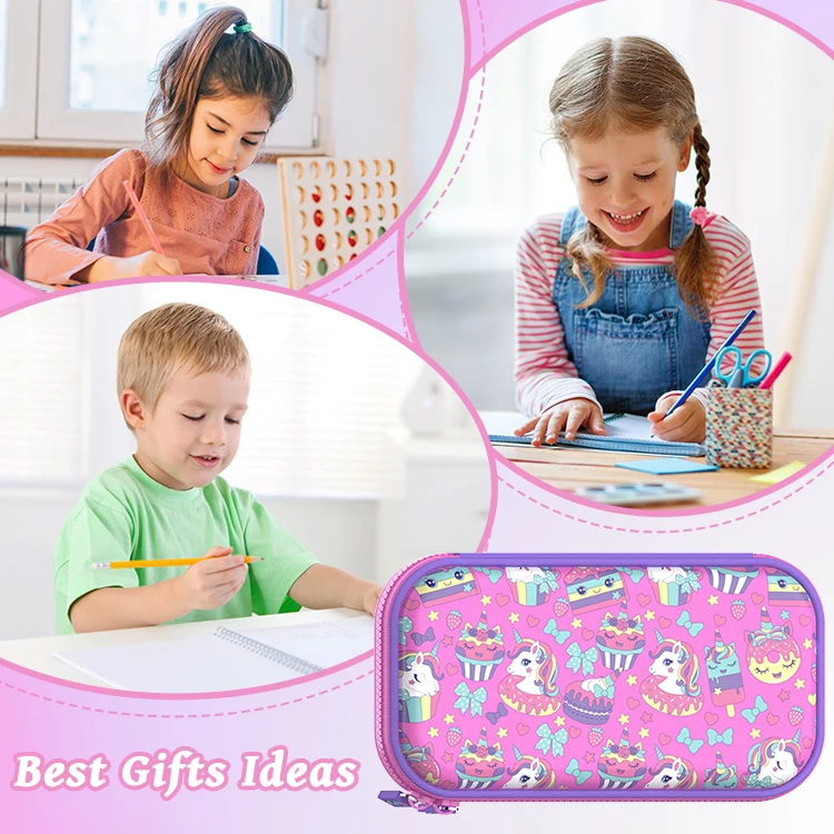 Custom Cartoon Pen Bag Stationery Pen Pouch 3d Eva Unicorn Cute Pencil Case