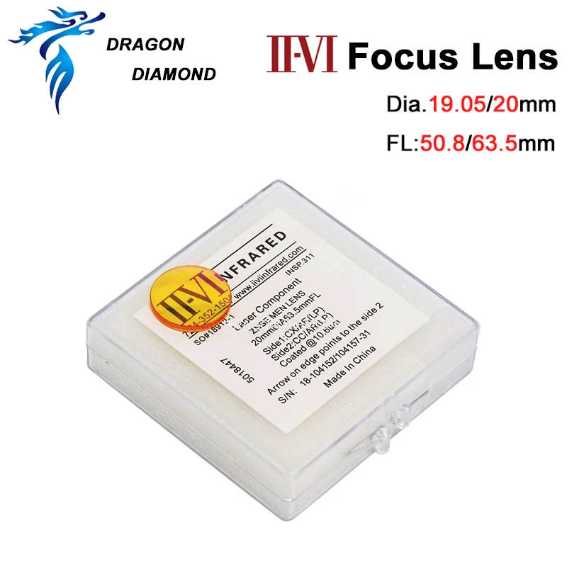 Factory supply laser lens focus lens reflection mirror lens Dia 19/20/25 mm for 300W co2 laser cut machine equipment parts
