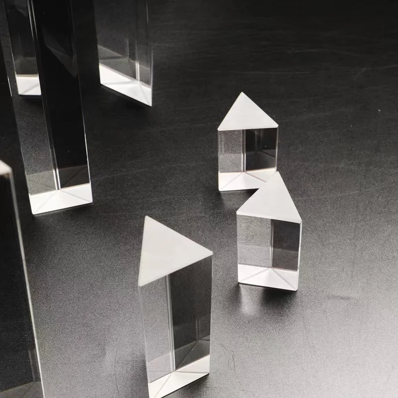 factory custom Optical K9 glass rainbow equilateral triangular prism for sale teach reflection photography