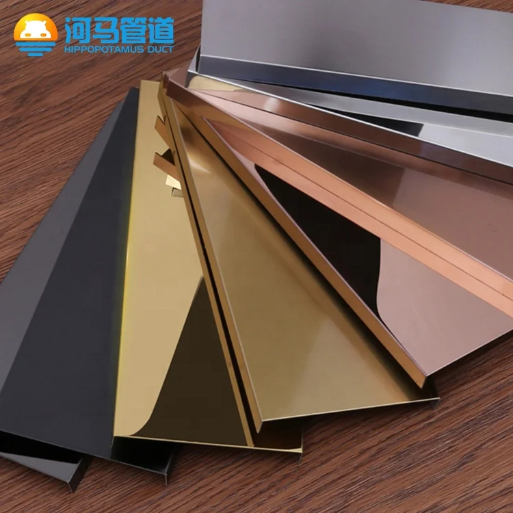 U Trim Hl 304 316 8K декоративный настенный Золотой профиль для кромки плитки из нержавеющей стали плиточного напольного плинтуса листового