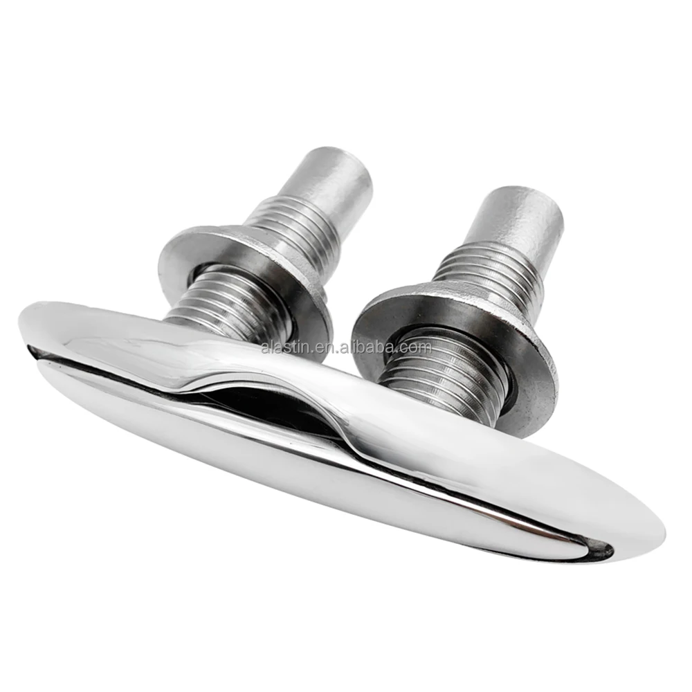 High Quality Mirror Polished Stainless Steel Cleat Marine Oem&Odm Flush Cleat For Boat POWER MARINE Pop Up Boat Cleats