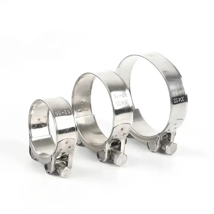 Wholesale Heavy Duty 304 Stainless Steel Pipe Tube Hose Clamp T-bolt Clamp Spring Hose Clip