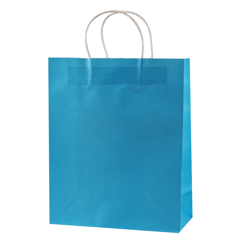 Factory wholesale recyclable kraft paper bag with twisted handle eco-friendly coloured gift shopping paper bags