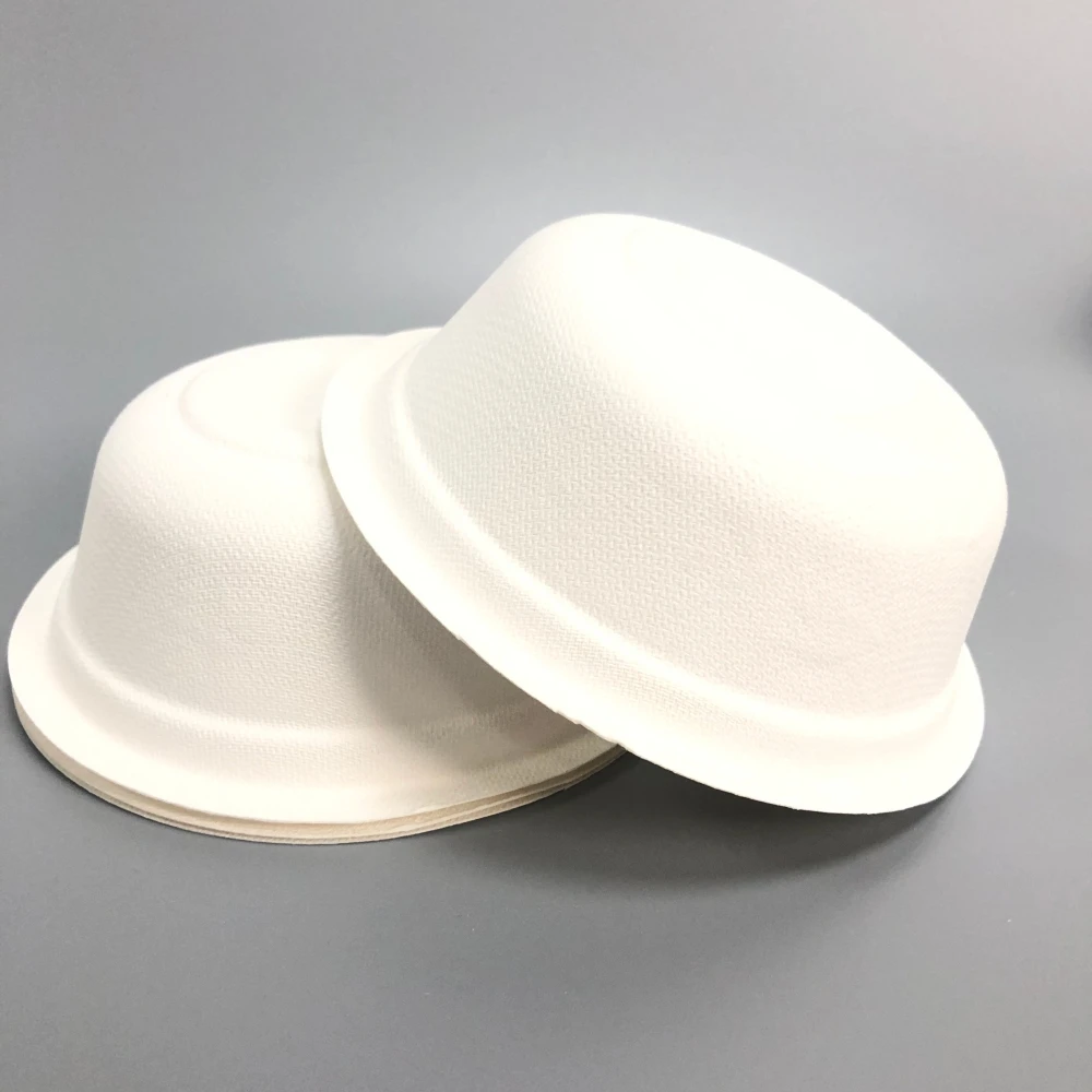 Degradable sugarcane pulp barbecue stir-fry picnic dish waterproof and oil-proof large sugarcane bowl