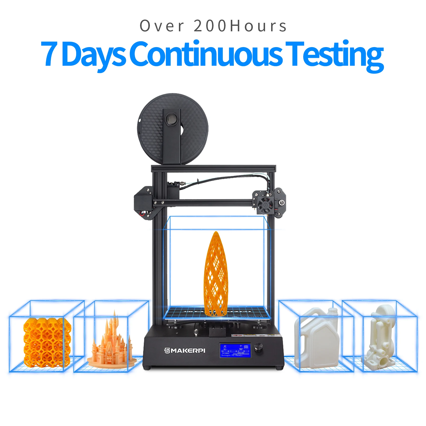 MakerPi P2 лучшие продажи оптовая продажа настольные прецизионные автоматические 3D-принтеры стальная печатная платформа широкоформатный 3D-принтер