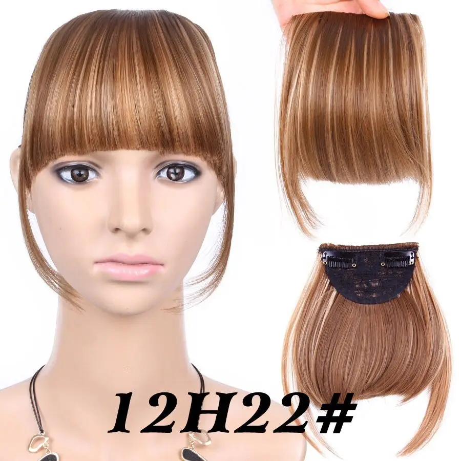 
Wholesale Mini Natural Female Air Bangs Sideburns Hairpin Seamless Double Sideburns Chemical Fiber Bangs 