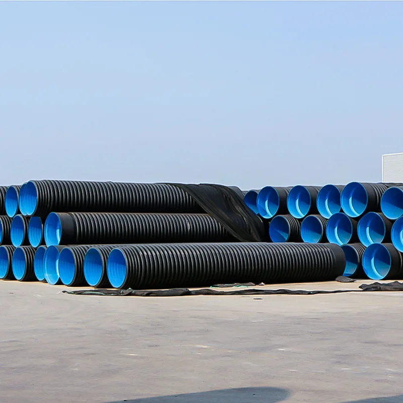 DN800 DN1000 DN1200 гофрированная дренажная труба большого диаметра hdpe с двойной стенкой