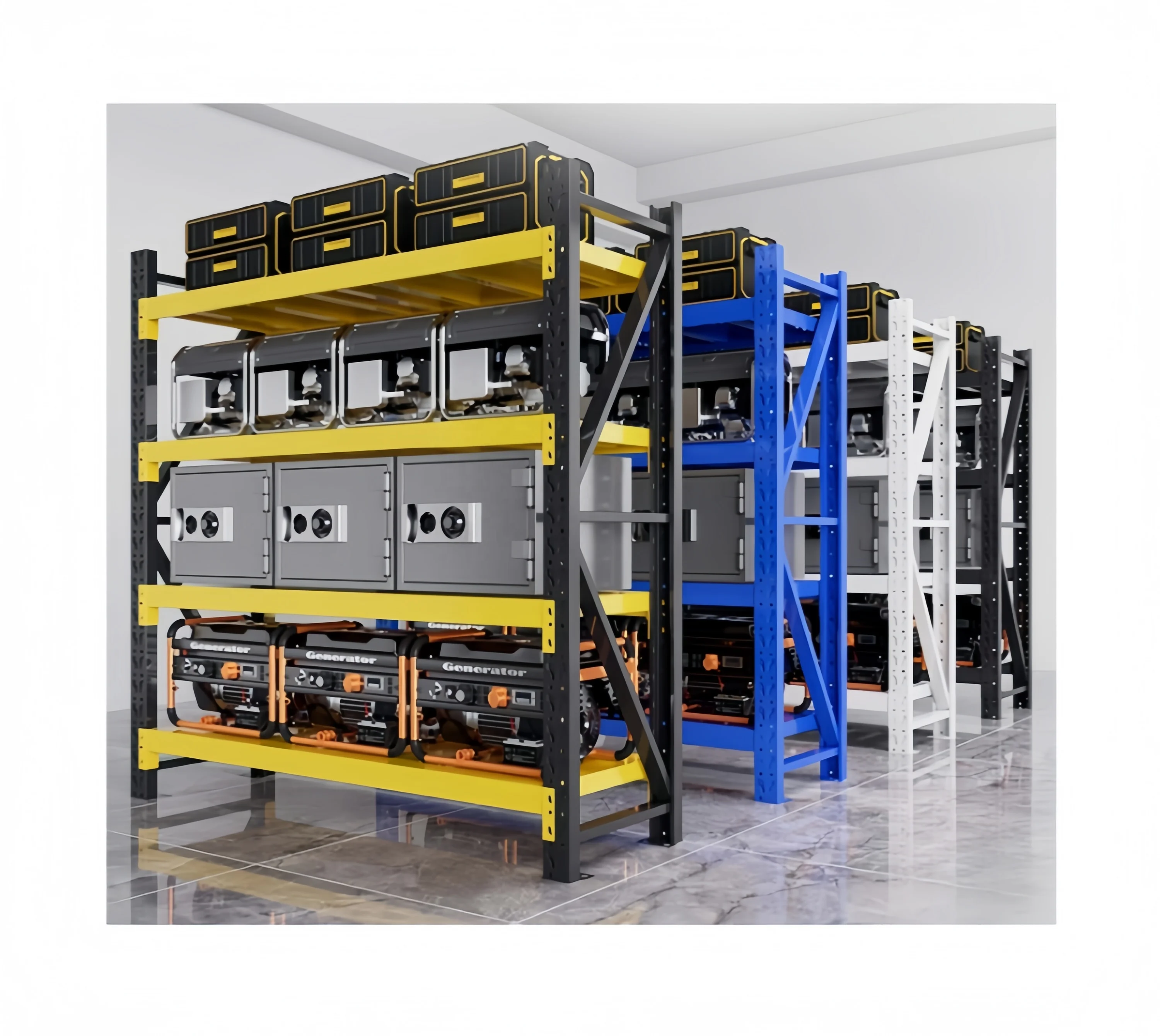 Heavy-Duty Industrial Metal Shelving Rack 200-500kg Load Capacity Adjustable Garage & Warehouse Storage for Tools Tool Storage