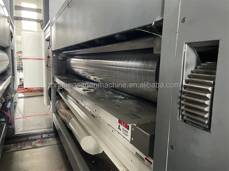 TONGBAO Factory Outlet Pizza Box Lead Edge Automatic Printer Slotter Die Cutting Rotary With Vibrating Stacking Machine