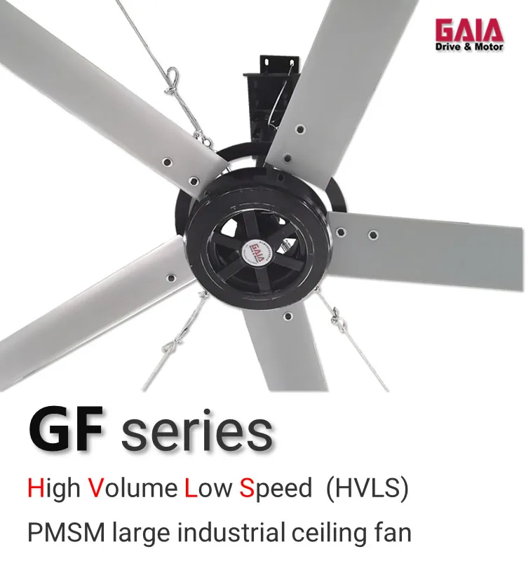 Warehouse  and workshop PM hvls motor industrial 16ft big hvls industrial ceiling fan