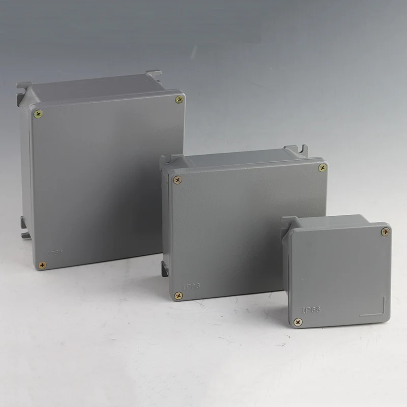 JESIRO 307*257*120mm box aluminium ip66 waterproof Aluminum box with external flanges electrical junction box