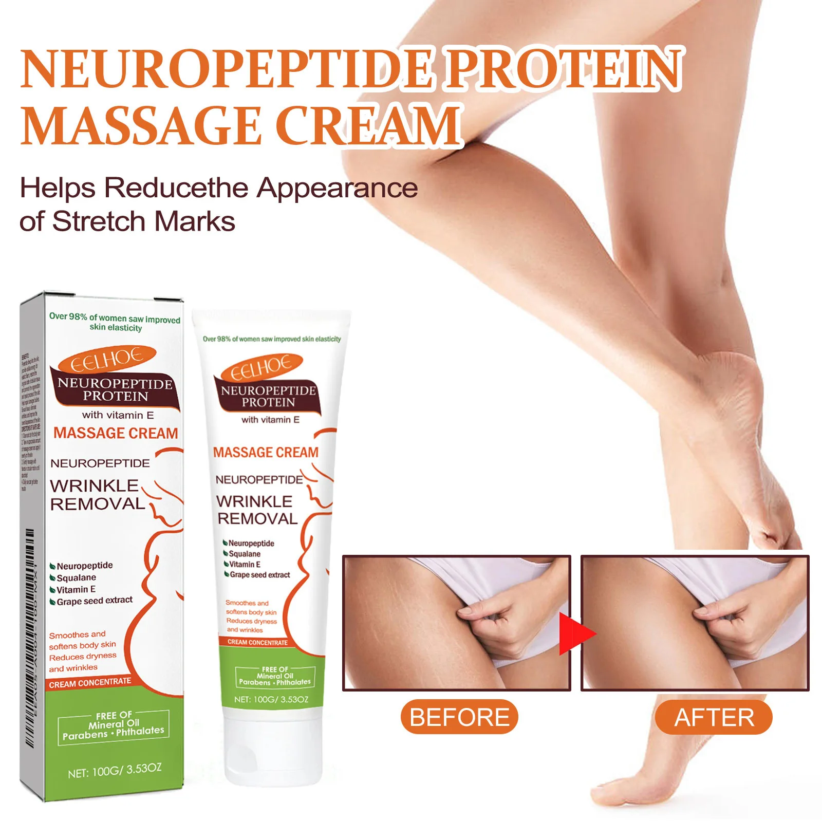 Swift Scar Stretch Mark Relief Hydration Pure Botanical Complexion Revitalizing Vitamin e Body massage Cream