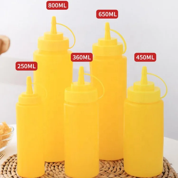 Multipurpose  Plastic Squirt Bottle Squeeze Condiment Bottle with Discrete Measurements
