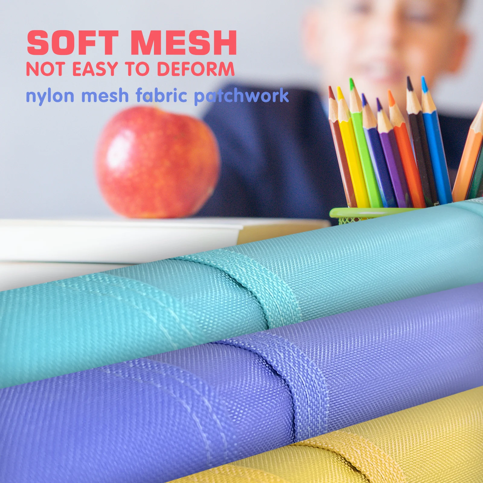 Plastic File Bag School Textbook Examination Paper Sorting Document Storage Bag Double Zipper A4 Document Bag