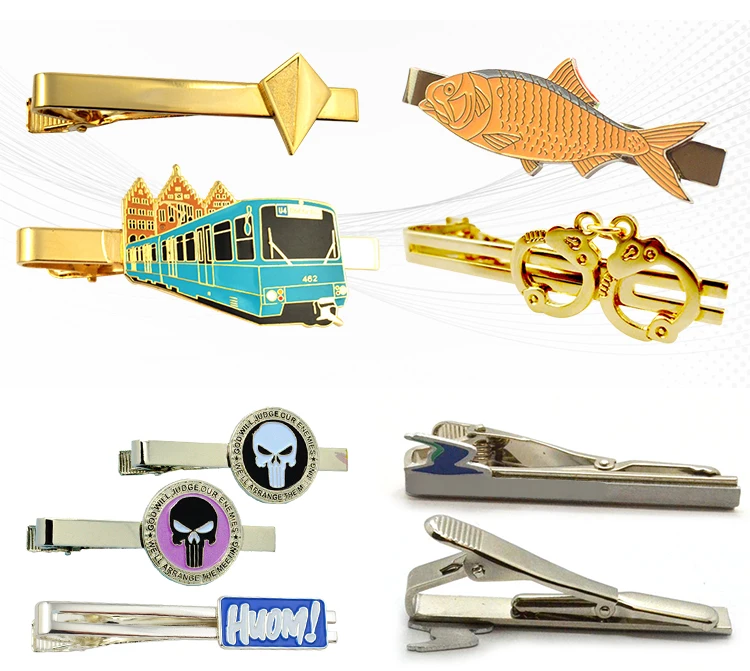 Men Gift Clasp Clamps Clip Tie Gold Cufflink Blanks Men Cuff Links Tie Clips Tie Clip Custom Logo