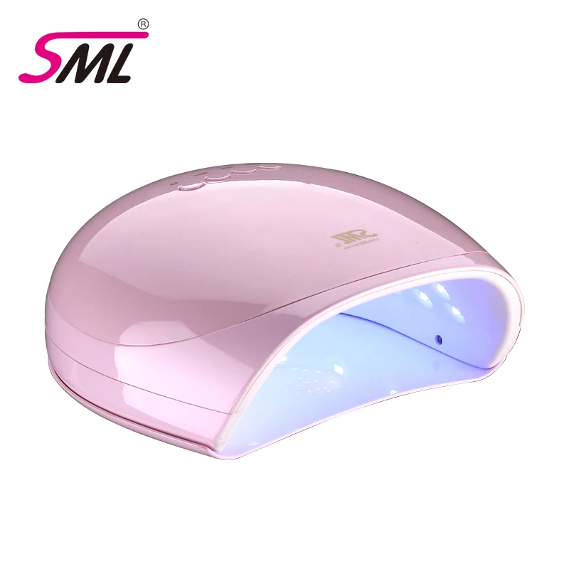 SML Private Label Black Smart Cordless Professional Sun UV Led Gel Nail Lamp Rechargeable
