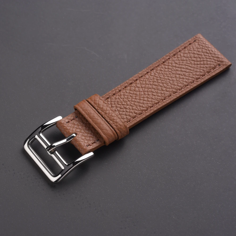 LAIHE Palm Pattern Classical 20mm 22mm Leather Band Genuine Leather Watch Strap