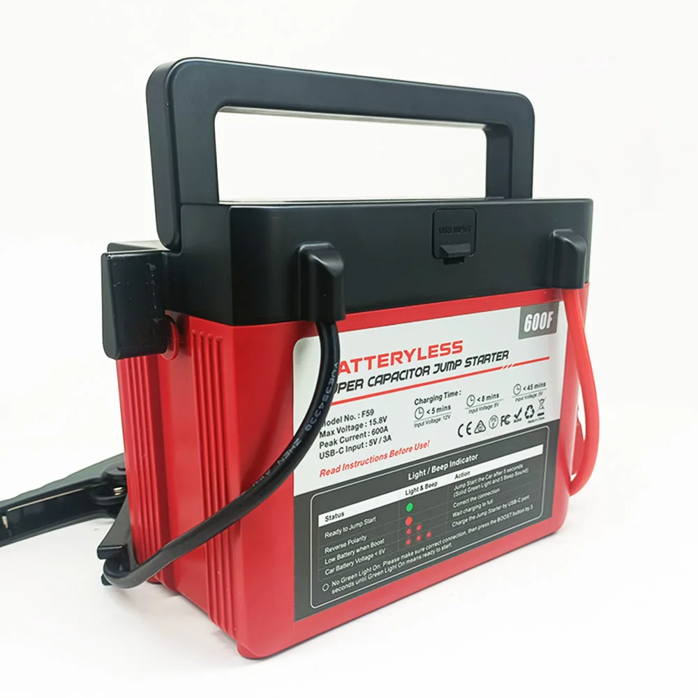 High Voltage 12V Battery Ultracapacitor Battery Graphene Self-healing power supply jump Starter Super Capacitor Container