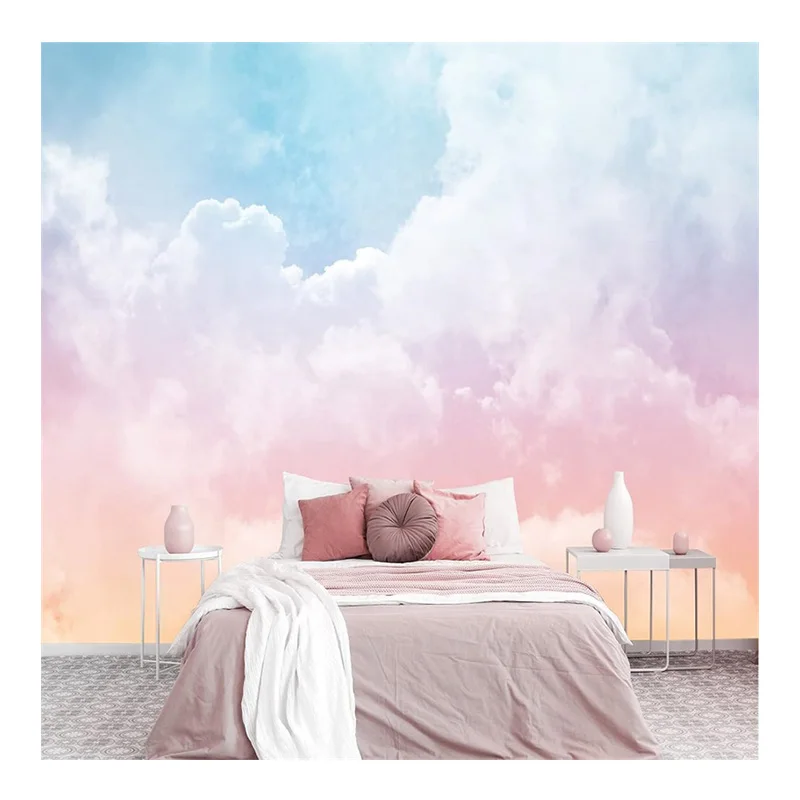 Pastel Wall Mural Kids Room Self-adhesive Fantasy Wall Mural Waterproof Wall Murals