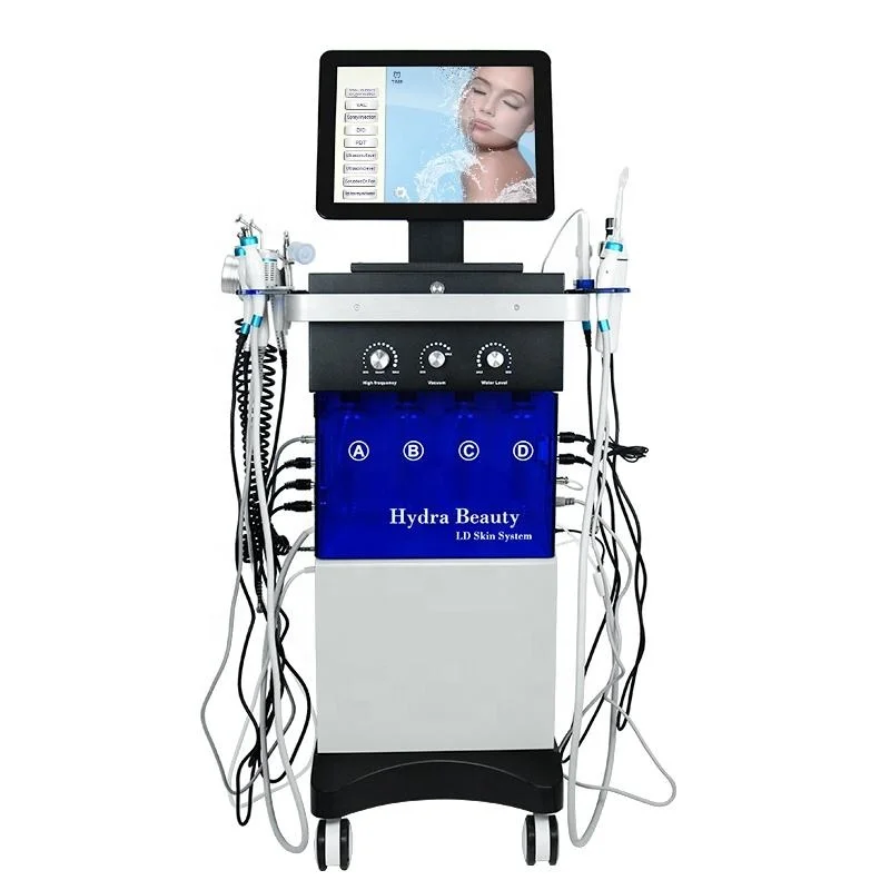 14 IN1 Aesthetic medicine hydro beauty facial hydrodermabrasion jet peel machine skin cleansing tightening wrinkle removal
