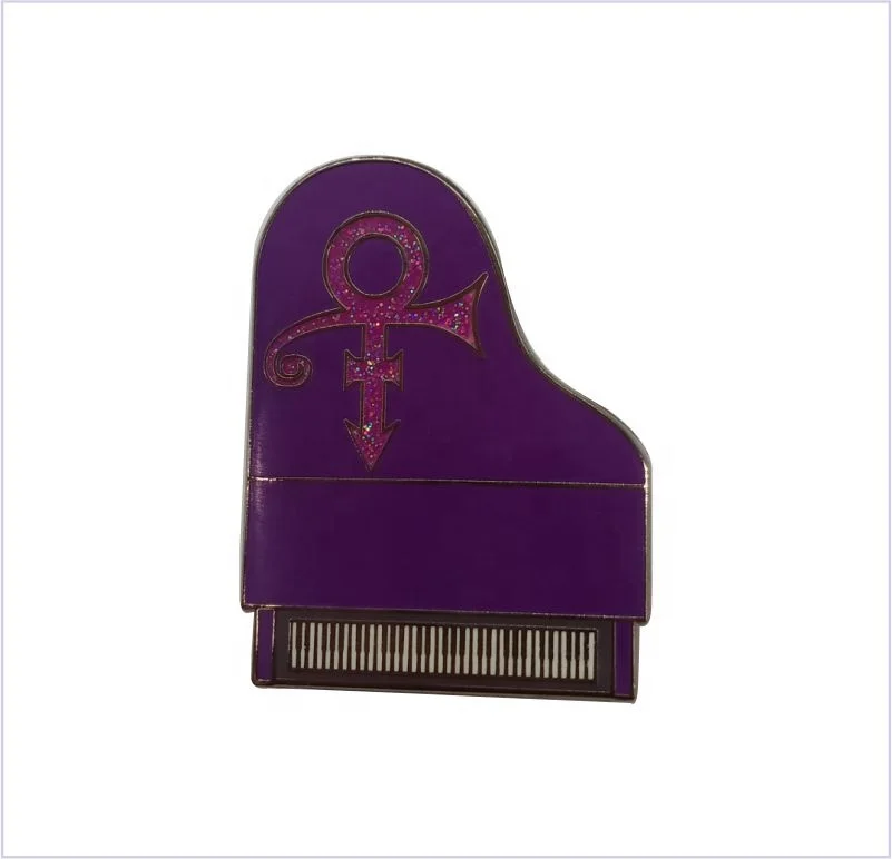 Custom Wedding Souvenirs purple glitter Hard Enamel Pin Badges