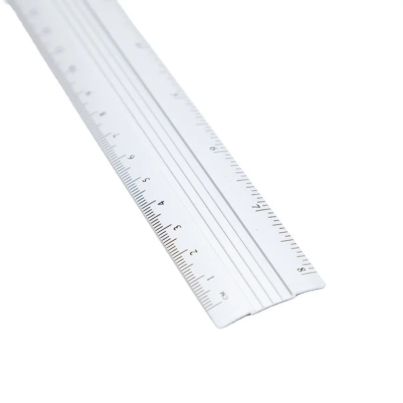 Hot Sales Aluminum Metal 12 Inch 30 cm Fan Straight Parallel Measuring Drawing Metal Scale Ruler