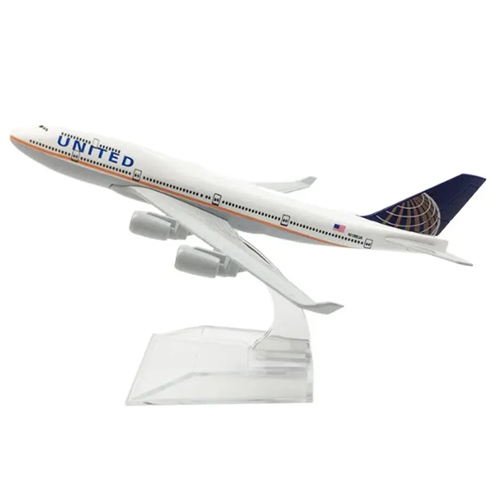US Boeing 747 Airplane Model Diecast Toy 1:400 For Collectible Kids Gift Small Aircraft Models For Boys Alloy Diecast Toys