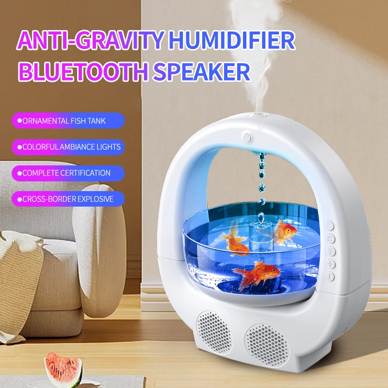 Многофункциональный антигравитационный увлажнитель аквариум Bluetooth-динамик для бытовой спальни пополнения воздуха