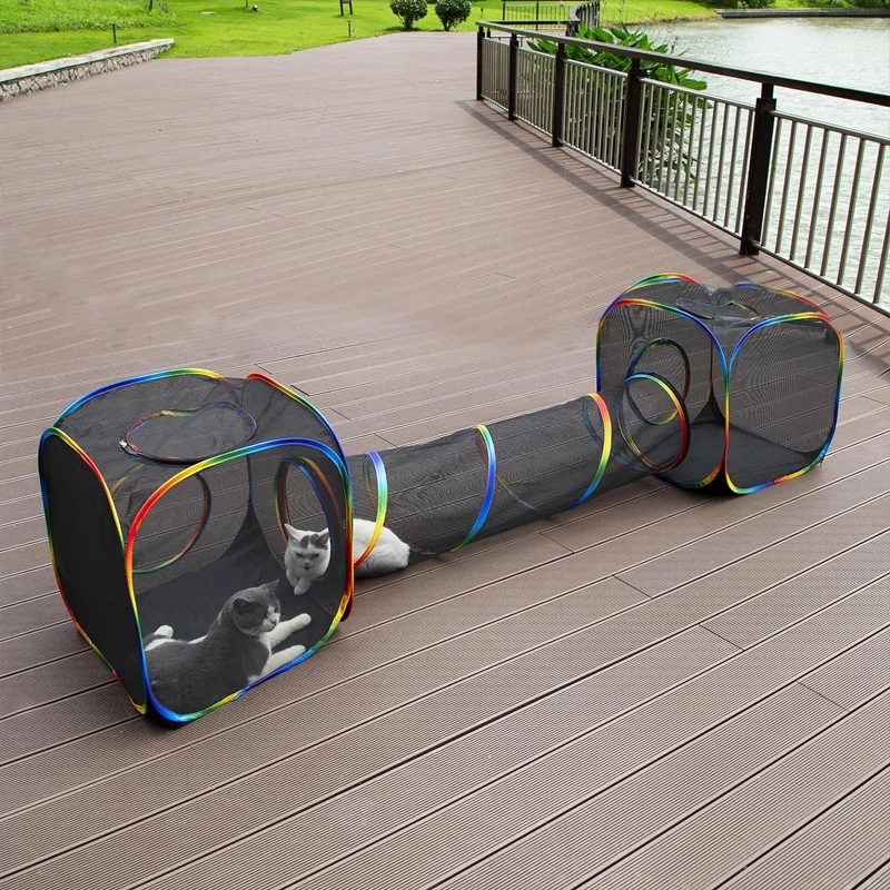 Outdoor pet Enclosures Portable Cats  dogs Tent One Touch Bed Playpen  Breathable Cat Catio Tower