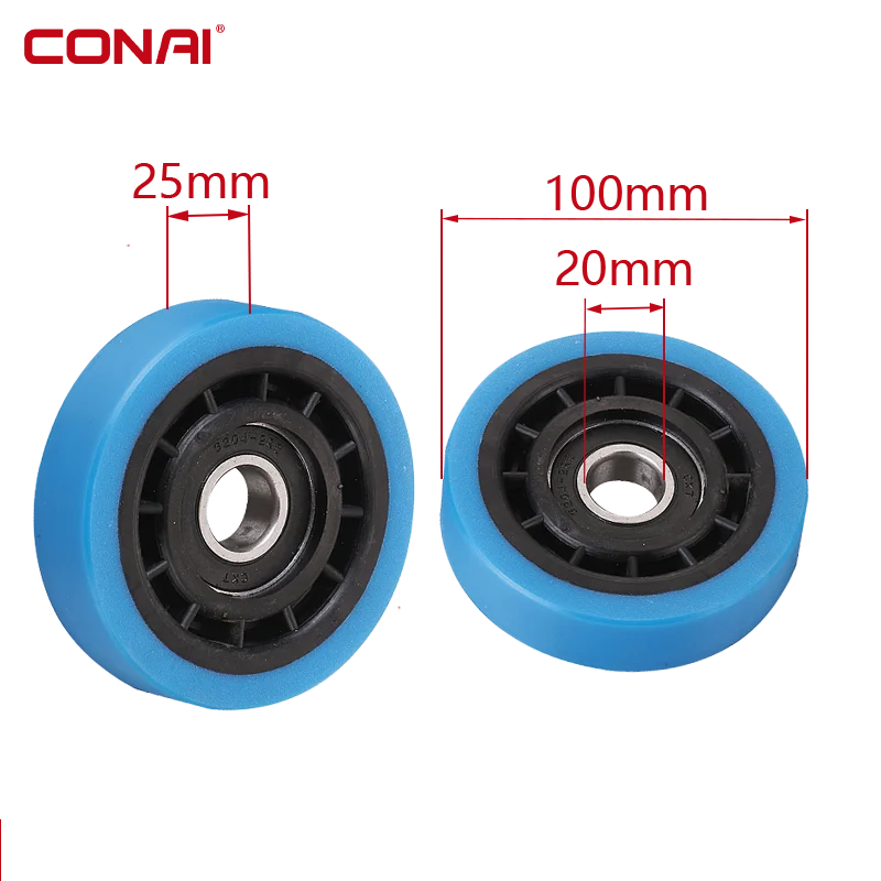 Supply All Brand Escalator Parts Hot Sale 100x25 mm Escalator Step Chain Roller with 6204-2RS Bearing in Good Price